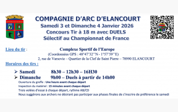 Concours Tir à 18m du 3 et 4 Janvier